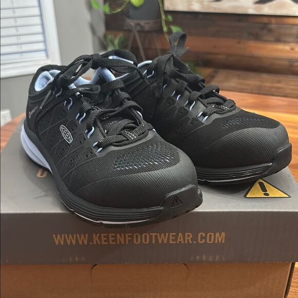 Keen Blue Black Work Utility Vista Energy ESD Safety Slip Resistant Shoe Size 6W - Picture 1 of 12
